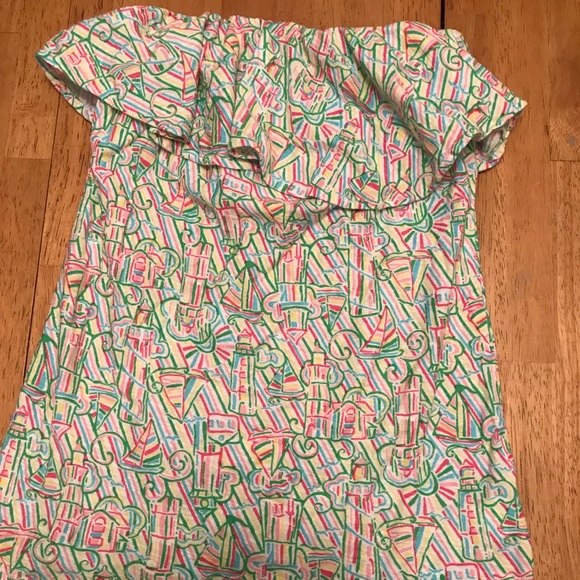Lilly Pulitzer tube top -size XS, strapless - Picture 3 of 3